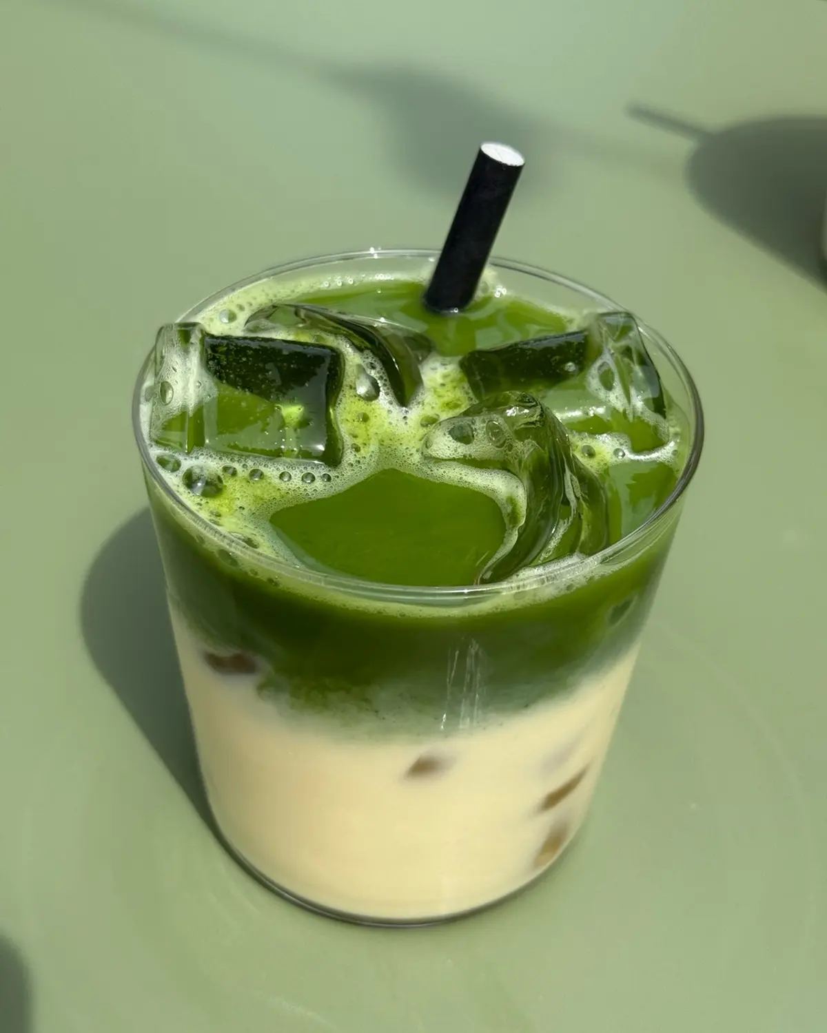 Matcha na mleku waniliowym